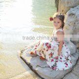 Match Mom And Daughter Clothing Mommy And Me Vintage Style Beach Dress With Flower thumbnail-1