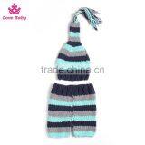 2pcs Set Photography Prop Baby Cute Stripe Crochet Knitted Costume Hat Pants thumbnail-2