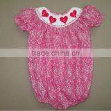 Damask Valentine Smocked Bubble for Baby Girls Spring 2014