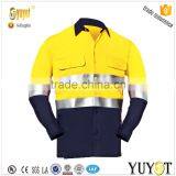 Flame Retardant Hi-vis Indura Ultrasoft Fluorescent Yellow Reflective Work Shirts thumbnail-1