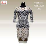 Picture Jacquard 100%Acrylic Symmetry Picture Fashion Sweater for Lady thumbnail-1