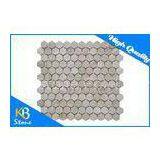 Square 1'' Dark Emperador Brown Marble Mosaic Tile Sheets For Interior Wall Decoration thumbnail-1