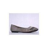 Autumn Studs Ladies Flat Pumps Shoes , 7 Size Spring Canvas Lining thumbnail-1