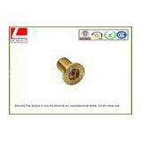 CNC Machining precision stainless steel / brass pin shaft Passed ISO 9001