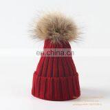 Wholesale Winter Acrylic Beanies Pompom Removeable Knitted Beanie Hat thumbnail-2