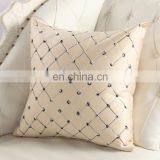 Home Embroidered Grid Pillow Boster Case Sofa Cushion Cover thumbnail-3
