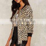 Cheetah Print Silver Zip Closure Bomber Design Jacket thumbnail-2