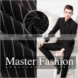 Polyester Viscose Blend Shrink Resistant Stripe Suiting Fabric