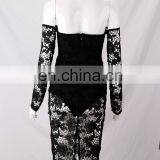 2017 Long Sleeve Lace Bandage Mini Dress Off-shoulder Dress thumbnail-3