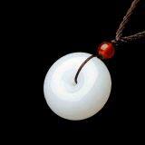 Diayam Natural Xinjiang Kunlun Jade Jade Buckle Jade Lovers Couple Jade Fall White Jade thumbnail-1