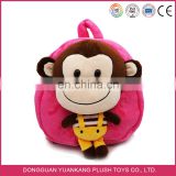 cute naughty monkey kids plush backpack animal