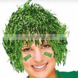 Adults Economy greeh Foil Tinsel sport Wig