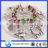 Christmas Inspired Wine Glass Charms Set of 10 Holiday Charms thumbnail-1