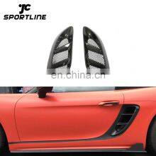 Carbon Fiber Rear Fender Door Vents for Porsche 718 Boxster Cayman 2016-2018 thumbnail-1