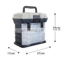 27*17*26cm Waterproof ABS Fishing Tackle Seat Fishing Accessories Swivels Hook Lure Bait Storage Fishing Tackle Box thumbnail-5