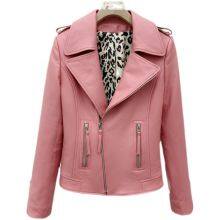 NEW FASHION 2022AW WOMEN'ECO LEATHER WASHED SYNTHETIC LEATHER JACKET thumbnail-1