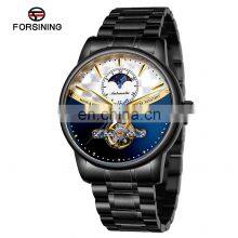 Forsining 339 Moon Phase Man Watches Chronograph Luxury Tourbillon Automatic Mechanical Watched Luxury thumbnail-3