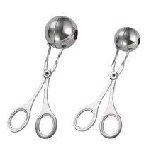 Non-Stick Stainless Steel Meat Baller Tongs Cake Pop Meatball Maker Ice Tongs Salad Tong Dough Scoop thumbnail-2