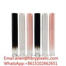 new style customized lip gloss tube low moq 2ml logo round gold top lip gloss container tube with wands in stock