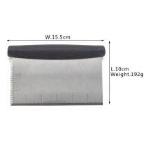 Dough Bench Scraper With Ruler Kitchen Baking Pastry Cutter Grip Handle Pastry Cutter thumbnail-4