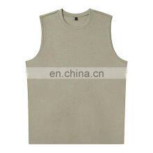 Running Bodybuilding Wear Wholesale Workout Singlet 100% Cotton Fitness Vest Custom Blank Tops Sleeveless Tank Top For Men thumbnail-5