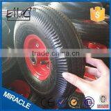 High Quality 10" 4.10/3.50-4 Nature Rubber Pneumatic Trolley Wheel With Metal Rim thumbnail-6