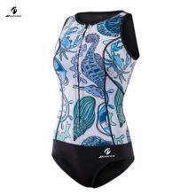 Ladies One Piece Swimsuit Main Body Pattern Women Wet Suit Flat Lock 1.5mm 2mm Sleeveless thumbnail-1