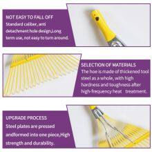 Heavy Duty Metal Garden Rake Steel Rake Gardening Rake 18 Teeth Garden Tool for Leaves Yard Lawn Farm Agricultural Tools thumbnail-3