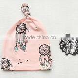 Breathable Kids Hat Boutique Cotton Cartoon Tied Angle Newborn Baby Cap For 0-2 Years In Stock thumbnail-5