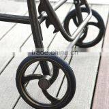 Outdoor Classic Beach Lounge Design Sofa Hollow Cast Aluminum Chaise Lounge Sofa thumbnail-4