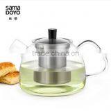 New Arrival! SAMADOYO Large Handblown Glass Teapot With Stainess Steel Infuser On Sale