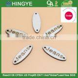 Sedex Audited Factory 2 Pillar Oval Shape Sew-on Wooden Badges For Garment thumbnail-1