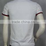 New Design Full Silkscreen Printing 100% Cotton V-neck Man Polo T-shirt thumbnail-4