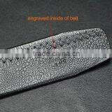 Both Side Cowhide Leather Black Color Elasticated Belt thumbnail-6