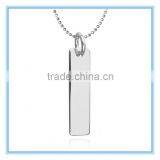 Long Plain Engraving Available Dog Tag Necklace thumbnail-1