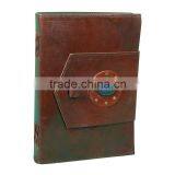 Pen Closure Leather Diary Leather Journal And Diary With Blue Stone thumbnail-1