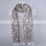 Snowflake Pattern Scarf Voile Scarves 180*90 Pashmina Shawls Muslim thumbnail-1