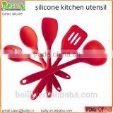Dishwasher Safe Silicone Kitchen Utensil Including Spatula, Ladle, Slotted Spoon, Mixing Spoon, Spoonula, Turner