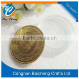 round gold metal souvenir coin with top quality best sold in 2015 with cheap price supplies custom making and design by customer
