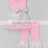 2016 New Arrival Toddler Outfits High Quality Baby Girls Ruffle Outfit Fashion Childrens Boutique Clothing thumbnail-4