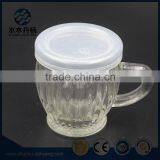 100ml Unique Striped Glass Pudding Jar With Lids