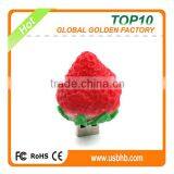China Wholesale Bulk 2gb Cute PVC Strawberry Usb Pendrive thumbnail-4