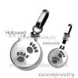 Enamel Paw Stainless Steel Cremation Jewelry Pendant