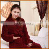 Alibaba Popular Nap Yarn Dyed Coral Velvet Bathrobe