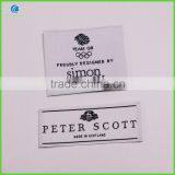 Wholesale Custom Loop Folded Garment Damask Clothing Labels Cheap Damask Woven Labels thumbnail-1