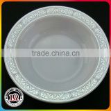 Chinese Glitter White Plastic Plates