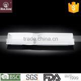 H8269 White Porcelain Two Case Oem Rectangular Divided Dinner Plate thumbnail-1