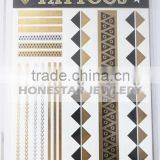 Gold And Silver Metallic Temporary Tattoo Fake Gold Skin Tattoo Sticker thumbnail-1