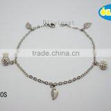 Olivia Jewelry Fashion 316 Stainless Steel Anklets With Leaves Charm, Stainless Steel Anklet thumbnail-1