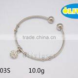 Olivia 2015 Modern 304 Stainless Steel Bracelet Bangle Jewelry With White Zircon thumbnail-2